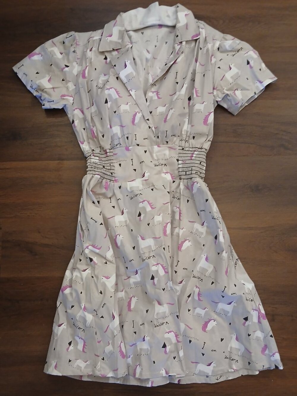RARE FIND Nooworks Unicorn Leah Dress Size Large L DESIGNER NOVELTY ART Print